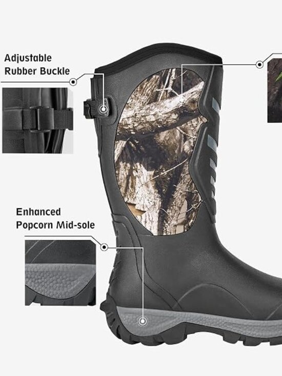 Men\'s Waterproof 6mm Neoprene Insulated Hunting Work Boots